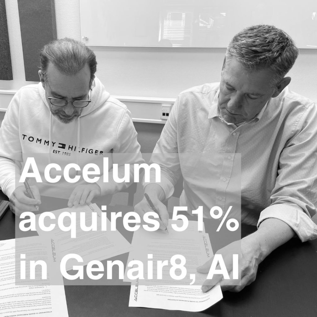 Acceleum AS acquires majority stake in AI company Genair8 (Denmark)